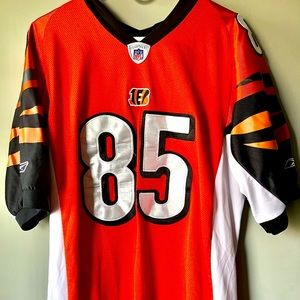 Reebok Authentic Rare Chad Johnson Ocho Cinco Bengals Orange Jersey Size 52 XL